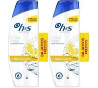H&S Citrus Fresh Champú y Acondicionador Anticaspa Todo en Uno 300 +30ml para Pelo Graso, Hasta 100% de Protección Anticaspa + Pelo Hidratado, Clínicamente Probado, Para Uso Diario, Aroma a Cítricos