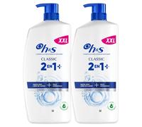 H&S Classic 2en1 Champú Anticaspa y Acondicionador, Limpieza profunda, 2x1L