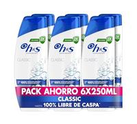H&S Classic Champú Anticaspa 250ml para Uso Diario. Hasta 100% de Protección Anticaspa, Clínicamente Probado. Para Todo Tipo de Pelo y Cuero Cabelludo. Sensación de Frescor y Limpieza, New Version