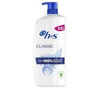 H&S Classic Champú Anticaspa 1000ml Con Dispensador, Para Uso Diario. Hasta 100% De Protección Anticaspa, Clínicamente Probado. Para Todo Tipo de Pelo y Cuero Cabelludo. Sensación de Frescor