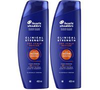H&S Clinical Strength Champú Anticaspa para Cuero Cabelludo Seco 400ml (Paquete de 2)