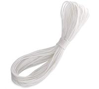 H&S Cuerda de Nylon para Colgar Cuadros sin Clavos ni Agujeros - 20m de Largo - Cuerda Blanca Cuelga Cuadros Resistente que Soporta Hasta 30kg
