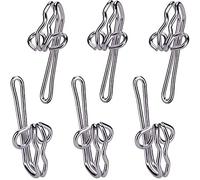 H&S Ganchos para Colgar Cortinas de Alta Resistencia - 100uds - Juego de Gancho Metálico para Cortina de Habitaciones, Puertas y Ducha