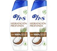 H&S Hidratación Profunda Champú Anticaspa 300ml, Contra Caspa, Aceite, Picor desde Primer Lavado, 100% Protección Anticaspa, Cuero Cabelludo Pelo Seco (Paquete de 2)