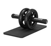 H&S Kit de Rueda Abdominal y Almohadilla - Rodillo de Ejercicio para Flexiones Abdominales para Deporte Hombre o Mujer - Entrenamiento Fitness y Calistenia Gym en Casa