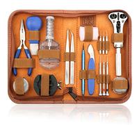 H&S Kit Herramientas para Reparacion de Relojes - 147uds - Herramienta Relojero Profesional para Abrir, Eslabones y Lomos, Cambiar Correa Reloj + Estuche Organizador