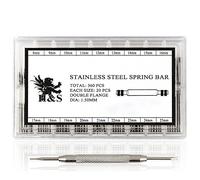 H&S Kit Herramientas Relojero para Pasadores y Quita Eslabones de Reloj - 360 Piezas - Herramienta de Acero Inoxidable para Reparacion Profesional de Relojes