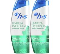 H&S Limpieza Profunda |Alivia El Picor | Champú Anticaspa 300ml (Paquete de 2)
