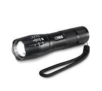 H&S Linterna Tactica Potente LED CREE T6 - Linternas Impermeables de Alta Potencia Militar con 5 Modos de Brillo - 3 Pilas AAA Incluidas