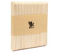 H&S Palitos de Madera Grande para Piruletas - 80uds - Palos de Helado Fáciles de Cortar para Manualidades - Kit Palo Madera También para Comida o Cera