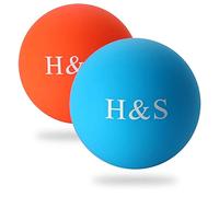 H&S Pelota de Masaje para Doble Liberacion Miofascial - 2uds - Set Bolas de Lacrosse Firmemente Densas para Terapia Muscular