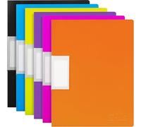 H&S Set de Carpetas con Fundas de Plastico - 6x Carpeta A4 de Colores con 30 Bolsillos de Plástico Extraíbles cada una - Archivador para Escuela Universidad Casa u Oficina