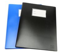 H&S Set de Carpetas con Fundas de Plastico A4-2uds - Carpeta Clasificadora con 100 Fundas Transparentes - Azul y Negra