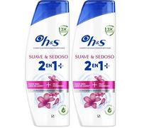 H&S Suave Y Sedoso 2 En 1 Champú Y Acondicionador Anticaspa 300ml.Actúa Contra La Caspa, La Grasa y El Picor desde el Primer Lavado. Pelo Sin Casp Hidratado. Para Un Pelo Suave Y Brillante