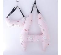 H-Shape - Kid Car Sleeping Head Support, Kid's Pillow, Baby Neck Pillow, Soft and Skin Friendly, Baby Toddler Travel Pillows for Car Seat Support The Body and Head. (Water Pink Bunny)