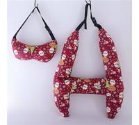 H-Shape - Kid Car Sleeping Head Support, Kid's Pillow, Baby Neck Pillow, Soft and Skin Friendly, Baby Toddler Travel Pillows for Car Seat Support The Body and Head. (Red Christmas)