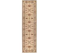 H - SMLNH212G - Alfombra de pasillo tradicional oriental, 2'7.6 cm x 12', marfil/marfil, no se desprende, fácil de limpiar, alfombra larga de pasillo para zonas de alto tránsito en sala de estar