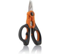 H&T Tijeras Profesionales de Electricista F40 - Crimpadora 1-6 mm - Cortacables hasta 70 mm - Acero Reforzado - Acero Inoxidable Reforzado - RASMACOR