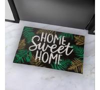 H.U.S.L HUSL | Felpudos 60x40CM Fibra de Coco | Base Antideslizante de Caucho | Apto para el Exterior (Home Sweet Home Black, 60X40CM)