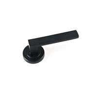 H.U.S.L® Juego de Manillas de Puerta Negro Mate, juego de manijas de puerta interiores para el hogar y la oficina,moderno mango de puerta interior negro (1, Negro Mate 1 (1 Juego))