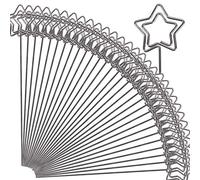 H&W 50 soportes para tarjetas de 4.7 pulgadas de largo con forma redonda de anillo de estrella para manualidades