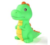 H&W Banco de dinero de dinosaurios, Cachorros de dinosaurios, Primer banco de monedas, Verde (WK27-D5)