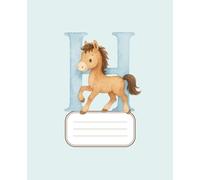 H - Wide Ruled Half Lined, Half Blank Exercise Book for Kids (Alphabet Collection)