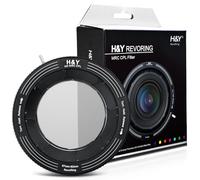 H&Y RevoRing - Filtro polarizador circular, polarizador 2 en 1 y anillo adaptador ajustable para lentes de 67 mm, 77 mm, 82 mm, filtros polarizadores de lente de cámara CPL para fotografía de paisajes