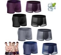 H-ydrolabs Boxers Boxer de bambú Drop-Daddy, 8 unidades, box-Hero Bamboo Boxers para hombre, comodidad durante todo el día (8 unidades, 3XL (70-80 kg))
