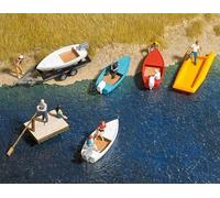 H0 Boote Art.-Nr. 1157 Boat & Raft Set busch 1:87