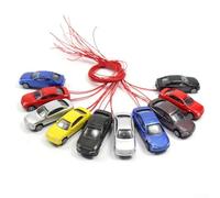 H0 - Juego de tren de coche con iluminación a escala 10 unidades, con cables y bombillas