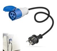 H07RN-F 3G2.5 Adaptador Caravana, 35cm Cable CEE con Protección Contacto, 2 Pines Conector Autocaravana, 230V 16A Enchufe Schuko, Adaptador IP44 para Camping, Exteriores, Barcos Conexión