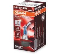 OSRAM NIGHT BREAKER LASER H11, +150% más de luz, lámpara halógena para faros, 64211NL, coche de 12 V, caja plegable (1 lámpara)