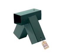 h2i Conector balancín | 90 x 90 mm | verde | conector de metal estable para postes oscilantes cuadrados | conector de madera cantante resistente a la intemperie para estructuras mecedoras