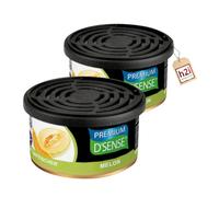 h2i Fragancia premium | melón | 2 unidades | ambientador para coche y difusor para camping, oficina y hogar | 60 días de aroma fresco con regulación de cantidad | cabe en soporte para bebidas |