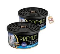 h2i Fragancia Premium | Sport Fresh | 2 unidades | ambientador para coche y difusor de aroma para camping, oficina y hogar | 60 días de aroma fresco con regulación de cantidad | cabe en soporte para