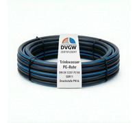 H2O-Flex® Tubo de agua potable PE100 HD, 20 x 2,0 mm, HDPE PN16, DVGW, 50 m, tubería de suministro de agua, riego