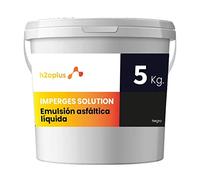 h2oplus Pintura Impermeabilizante de alta eficacia SOLUTION NEGRO · Membrana Líquida en base agua · Pintura sellante que una vez seca Vulcaniza formando una membrana continua · 5KG