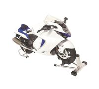 H2R - Modelo de motocicleta Track Edition de aleación dinámica, escala 1/6, bicicleta de simulación coleccionable con luces de encendido, sonido de motor, spray de humo, estilo de fibra de carbono