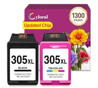 H305 305XL Tinta para HP 305 Envy 6032e 6000 6032 6432e 6400e 6400 Series | HP Envy 6000e 6020e 6030e 6022e 6420e 6430e 6452e 6450e 6455e 6020 6022 6432 6422 Cartuchos HP 305 XL Negro y Color