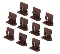 H3107 Lot de 50 supports de fixation pour étagères en verre pour étagère de cuisine Marron Ø 5 mm