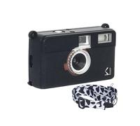 H35N - Funda protectora de silicona suave ultrafina y ligera para cámara KODAK EKTAR H35 H35N con correa para el hombro (negro)