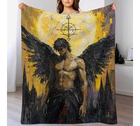 H3B8U2Y5 Ángel Oscuro Lucifer Manta Alas Negras Manta TV Calida Hogar Sofa