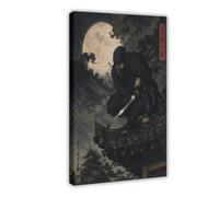 H3B8U2Y5 Azotea de la Luna Ninja Cuadro en Lienzo, Guerreros japoneses