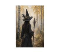 H3B8U2Y5 Bosque de abedules de brujas otoñales Arte de Pared en Lienzo