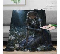H3B8U2Y5 Caballero Medieval Iluminado por la Luna Manta Sofa, Franela, Sofa