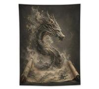H3B8U2Y5 Dragon Emerging from Scroll Tapiz de Pared, Dormitorio