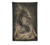 H3B8U2Y5 Dragon Emerging from Scroll Tapiz de Pared, Fantasia Legend