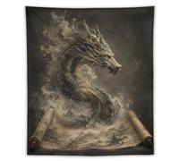 H3B8U2Y5 Dragon Emerging from Scroll Tapiz de Pared, Fantasia Legend
