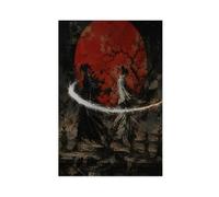 H3B8U2Y5 Duelo del Sol Rojo Samurai Cuadro en Lienzo, Guerreros japoneses